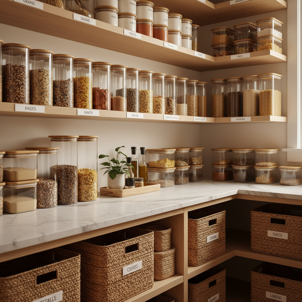 Perfectly organized pantry — home organization